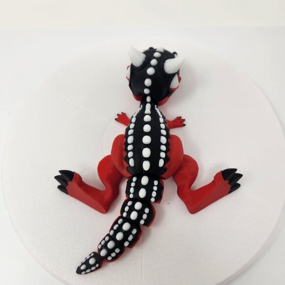 3D Printed Flexi Factory Articulated Carnotaurus Dinosaur 4"x7" - Picture 6 of 8